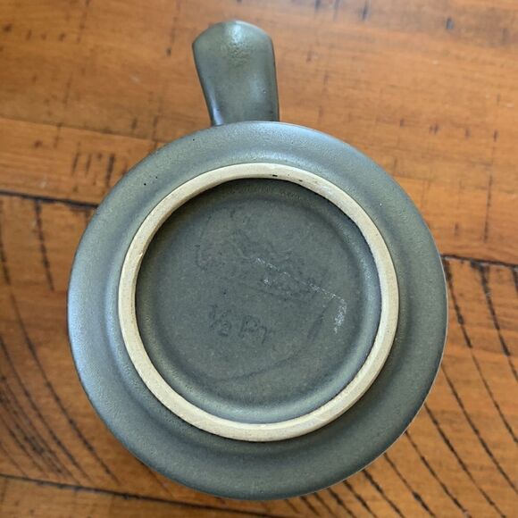 DENBY Camelot Green Vintage Mid Century Cream Pitcher Made in England‎ - Picture 4 of 5